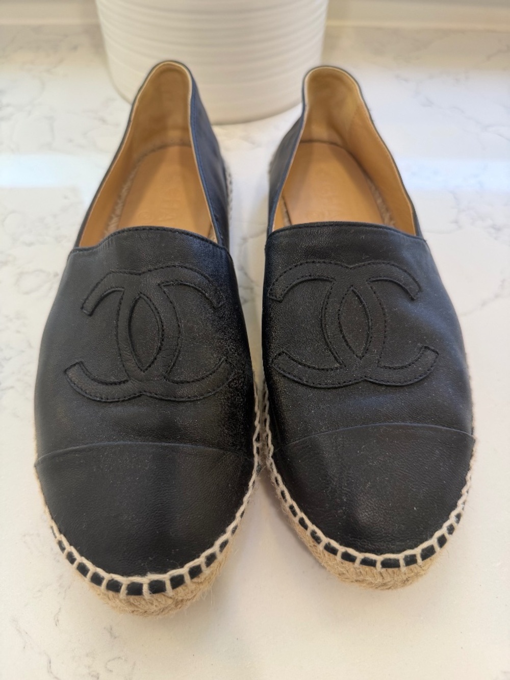Chanel Cambskin CC Espadrilles